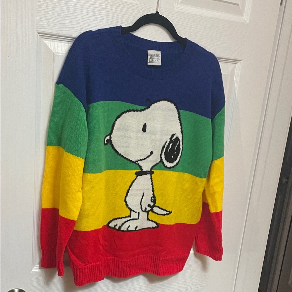 ***SOLD***Peanuts Snoopy Multicolor Crewneck Sweater - Picture 1 of 5